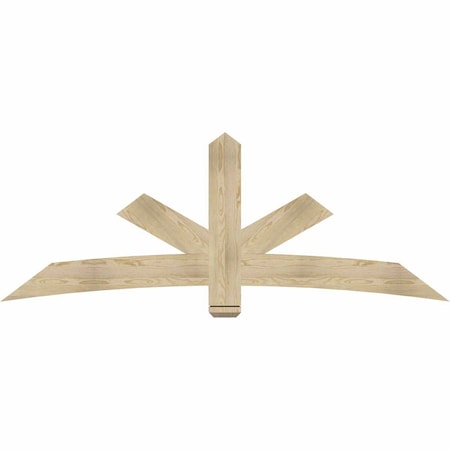 Ekena Millwork Alberta Rough Sawn Timber Gable Bracket, Douglas Fir, 84"W x 31"H x 2"D x 6"F, 9/12 Pitch GBW084X31X0206ALB00RDF